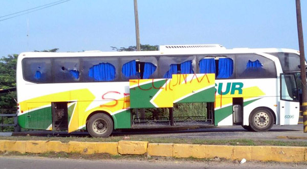 daño autobus